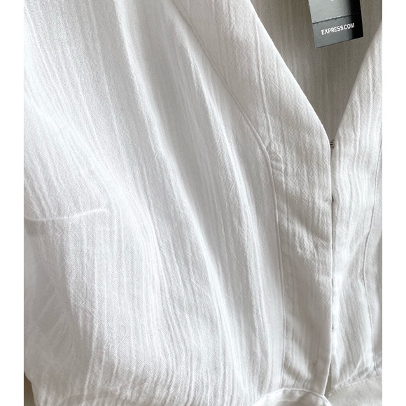 Express Cropped Tie Front Top NWT - Picture 9 of 16